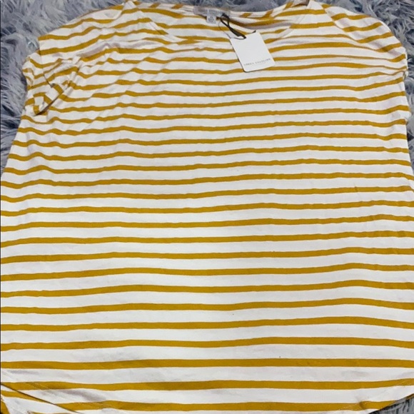 Yellow and white stripped short sleeve t shirt!! - Picture 1 of 4